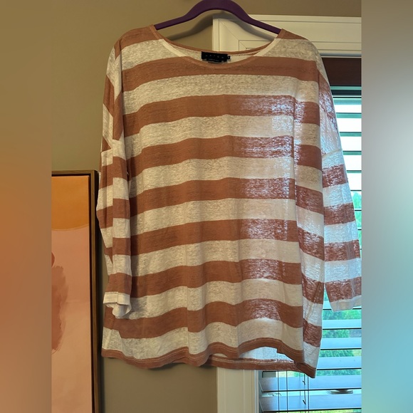 Hatch Collection size 3 long sleeve linen tee - Picture 2 of 4